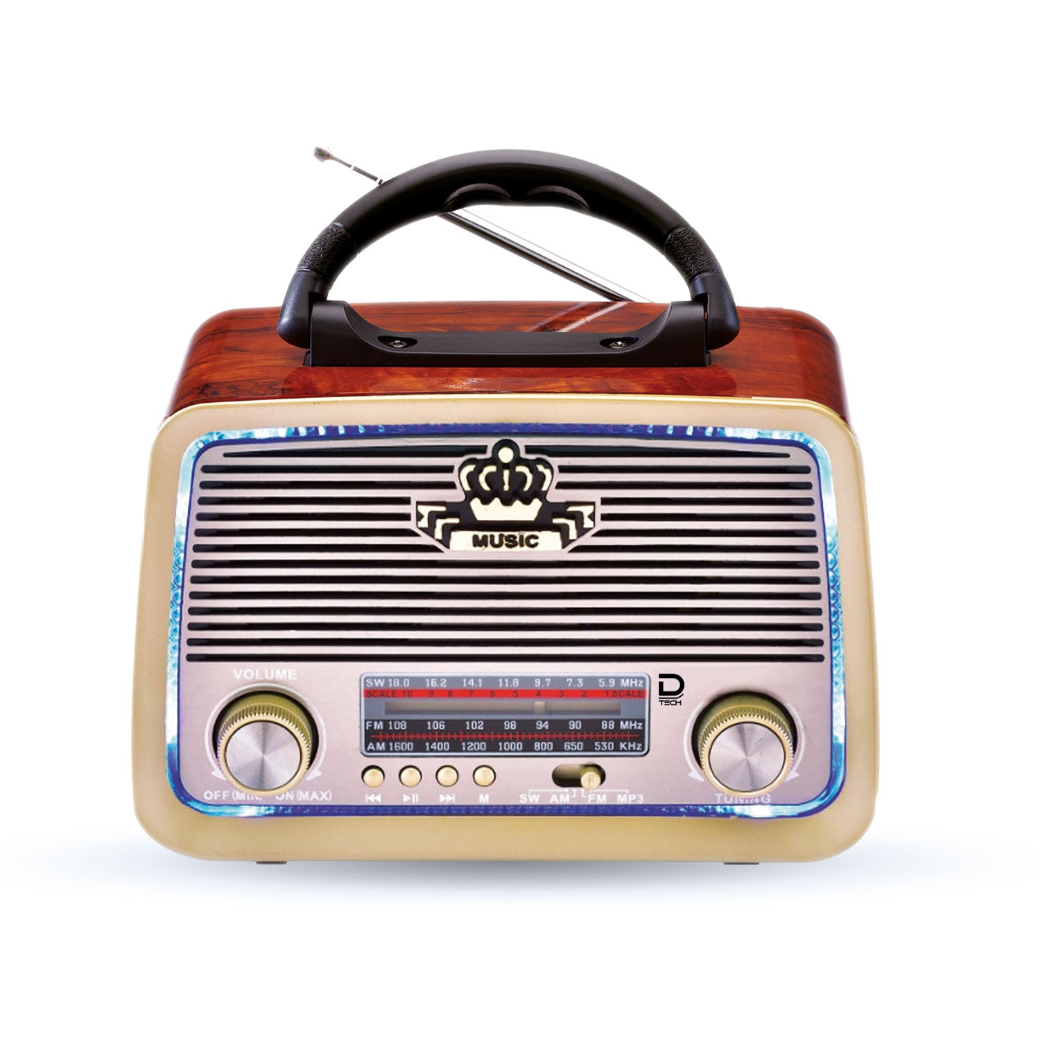 Radio Portatil 5W Fm/Am/Sw 3 Bandas con Bluetooth | Datacom